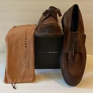 FRATELLI ROSSETTI - Suede Oxfords - New in Box with Storing Bags - Made in Italy Black leather Oxford shoe|Fratelli Rossetti main image 3